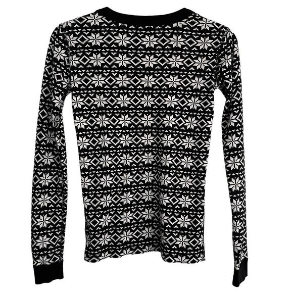 Hanna Andersson pajamas Top Children's Size 12 Organic Cotton Snug Fit Snowflake - Picture 7 of 13